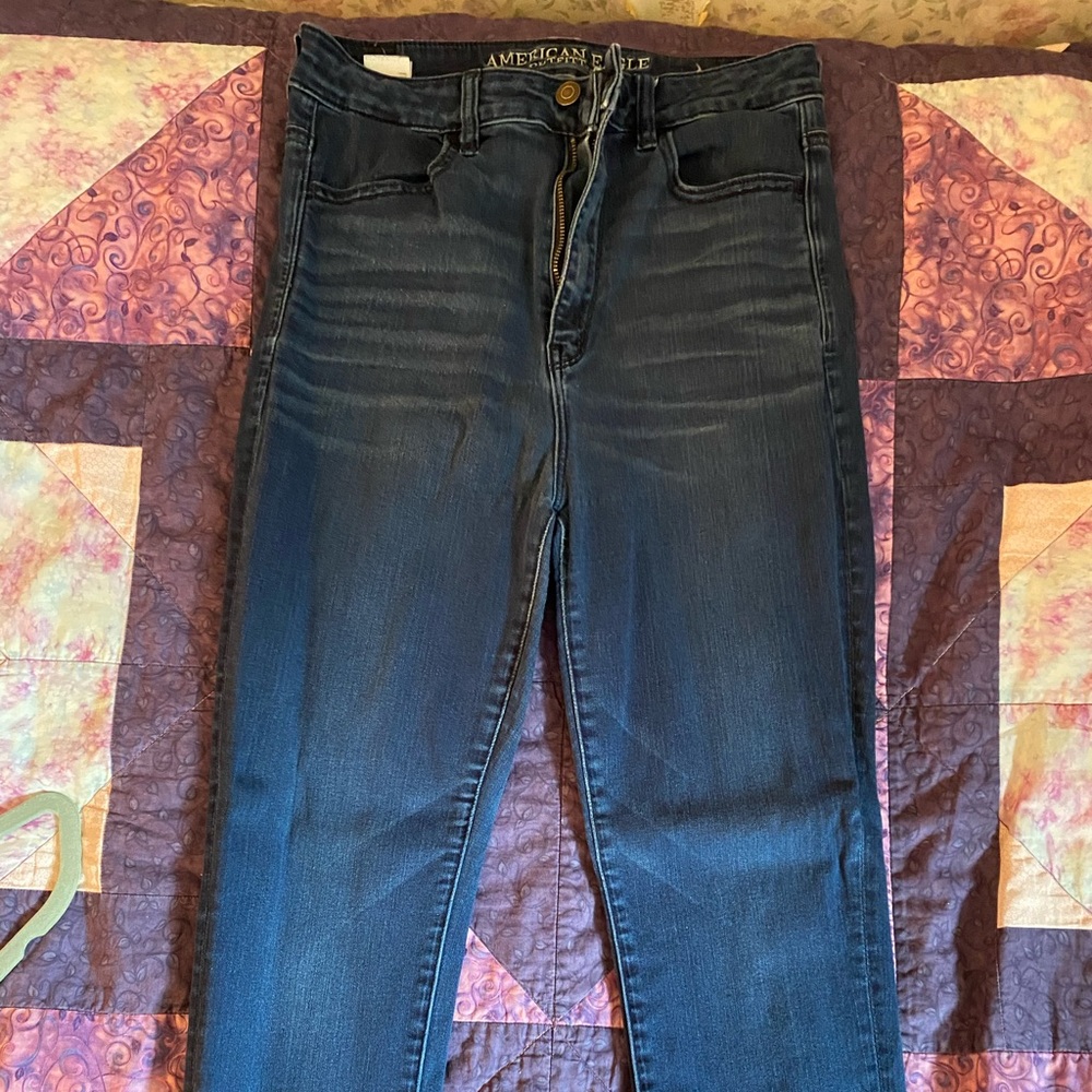 American Eagle jean jeggings dark wash size 8